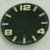 Carbon-Zifferblatt ETA 2824-2 gelb 34,8 mm, C1 Lume