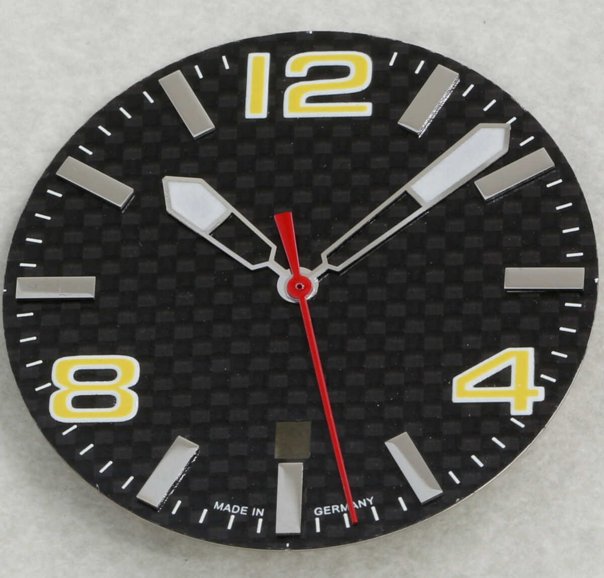 Carbon Zifferblatt ETA 2824-2 + Zeigersatz / Dial + Hands Set / Cadran 34,8mm