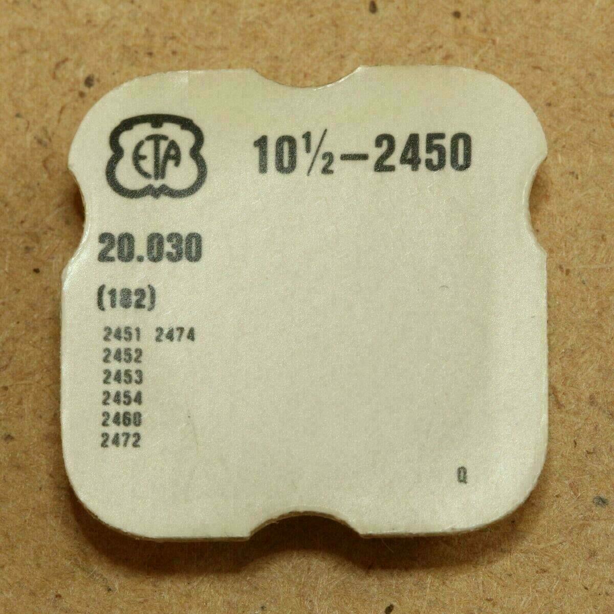 ETA 2450, PART 182, barrilete con tapa, sin árbol, ETA 2474