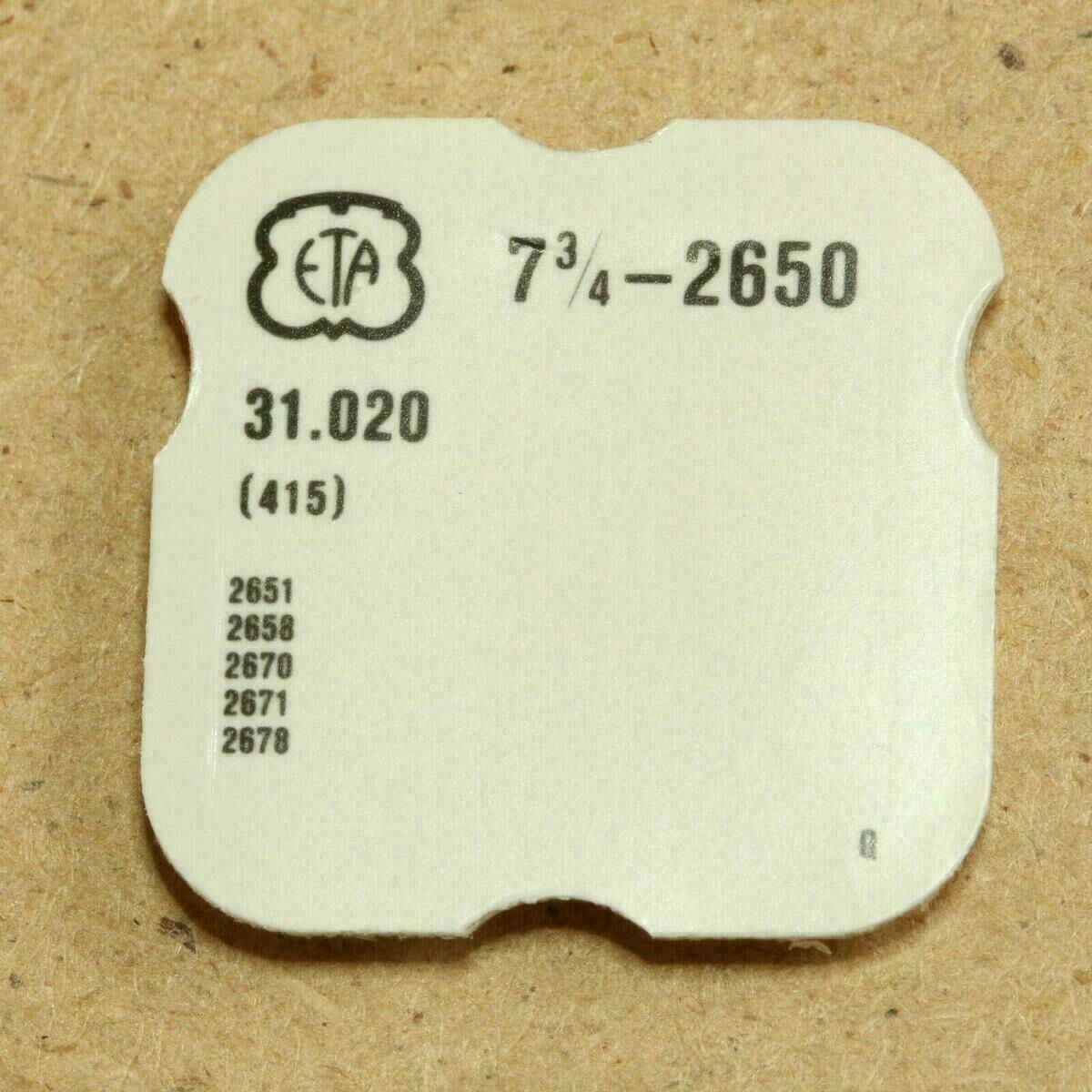 ETA 2671 Part 415 Sperrad, Ratchet Whell, Rochet, ETA 2651, 2658, 2670 2678 2650
