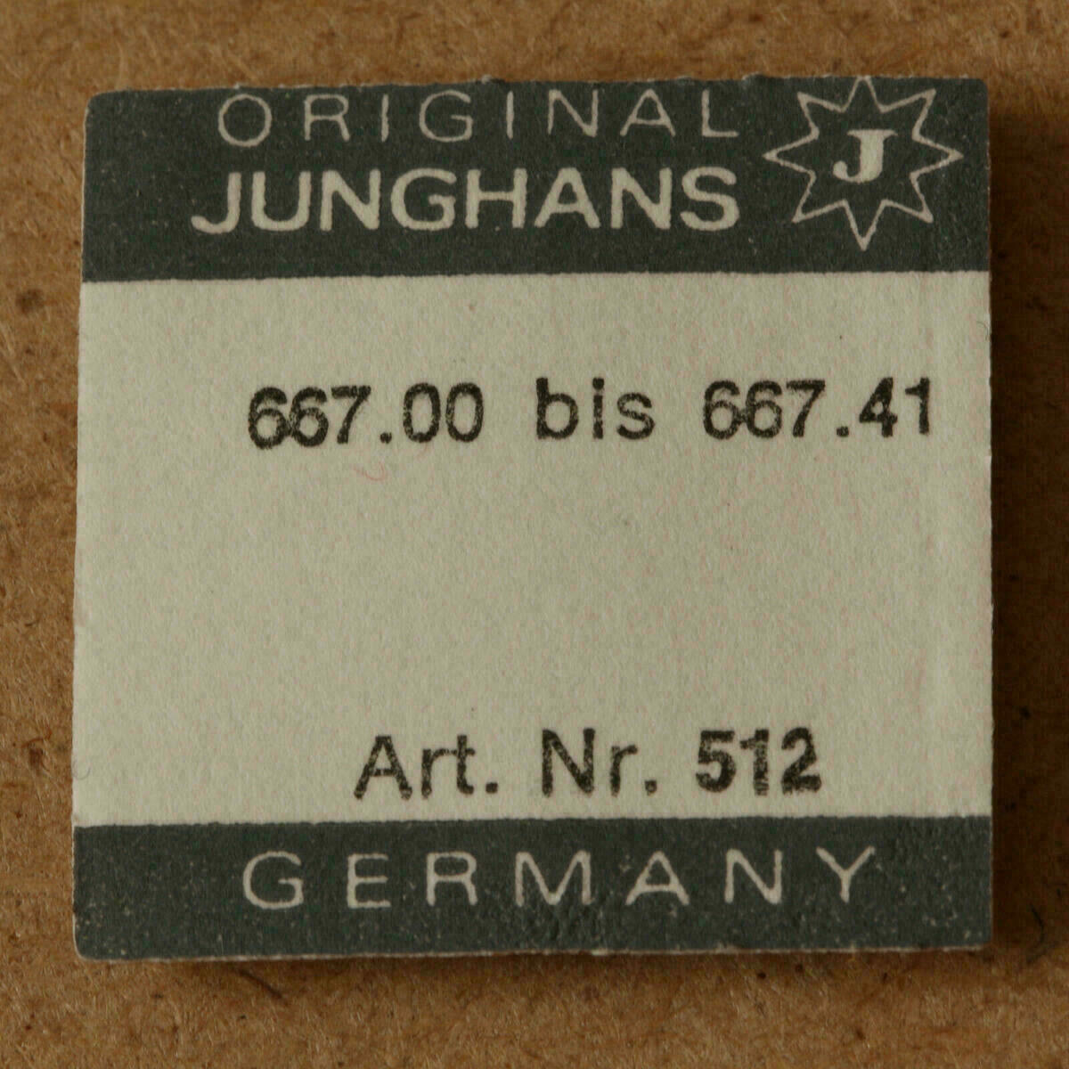 JUNGHANS 667.00 PART 512 nocciolo della bascula, 667.00 - 667.41 NOS