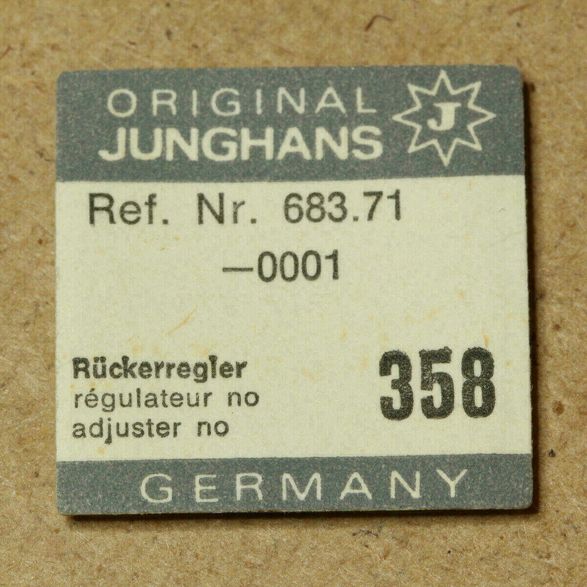 JUNGHANS 683.71 PART 358, regolatore della racchetta - NOS -
