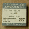 JUNGHANS 693.71 PART 227 roue de seconde au centre