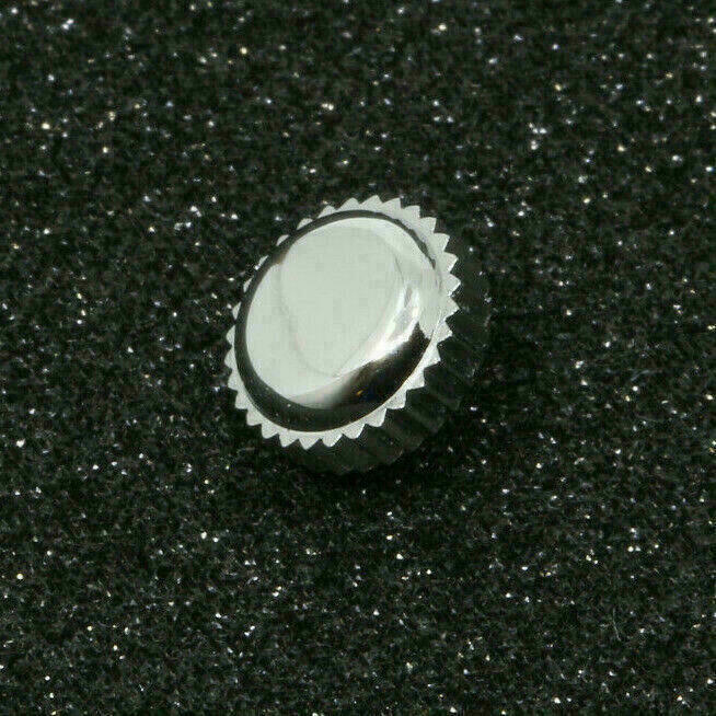 Corona de remontuar resistente al agua con junta, cromada, 4.0 a 6 mm