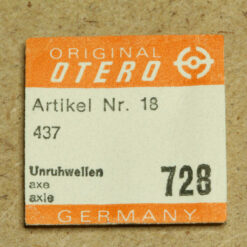 OTERO 437 PART 728, UNRUHWELLE für Stoss-Sicherung, balance staff OTTO / EPPLE