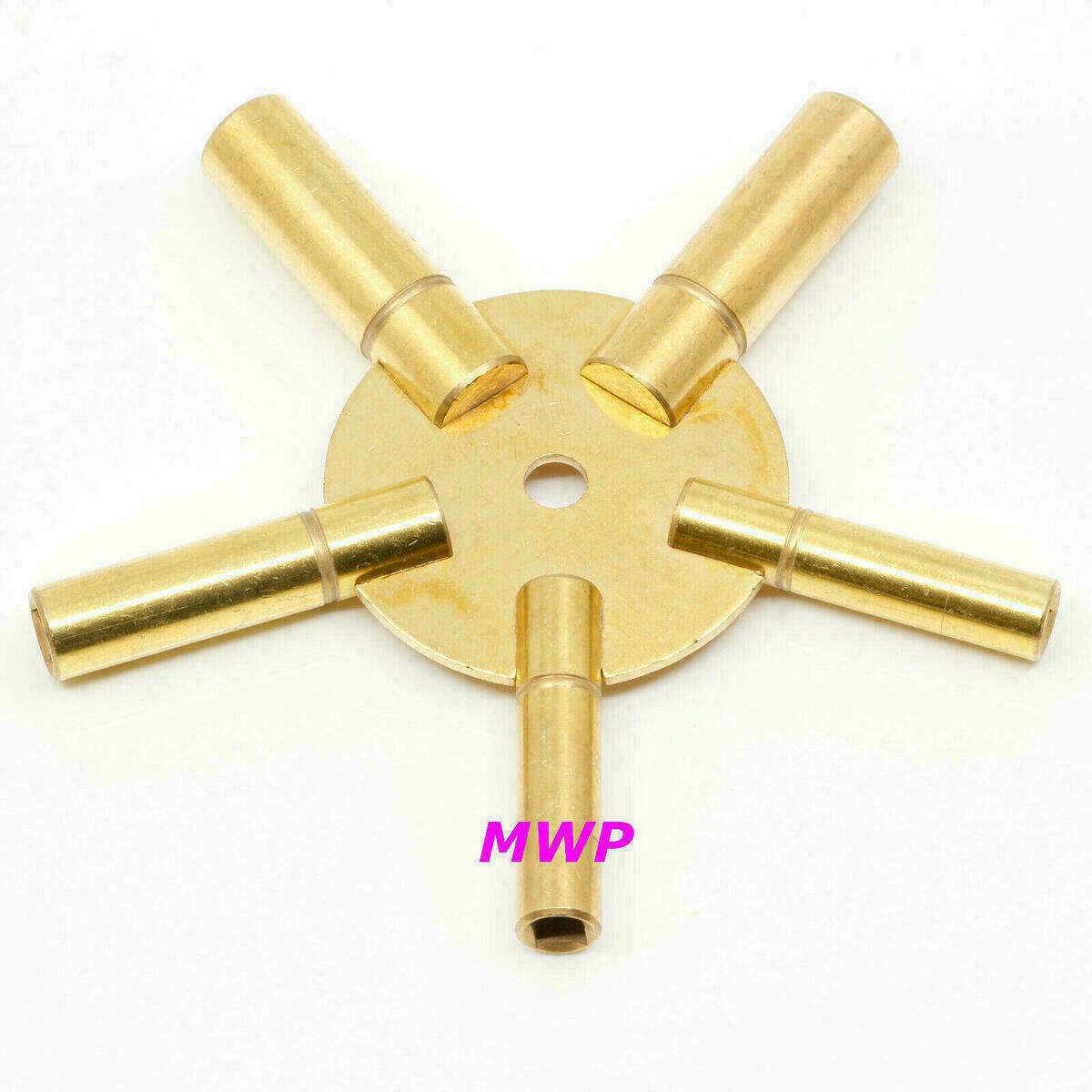 Clé étoile pour pendules 2-4-6-8-10 – clé de remontage en laiton, neuve