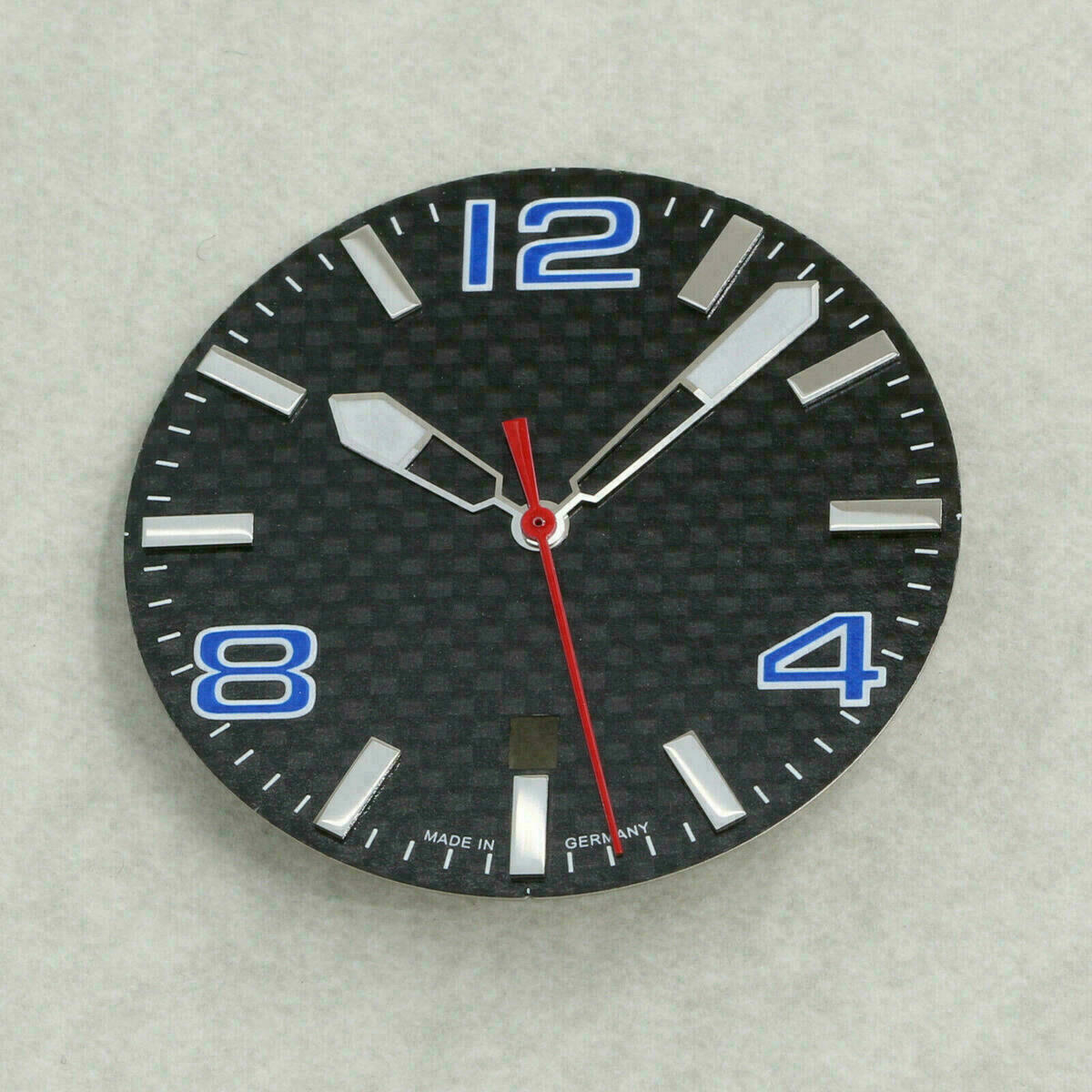 Quadrante in carbonio per movimento automatico ETA 2824-2 34.8 mm blu – immagine 2