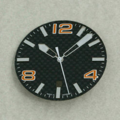 Cadran carbone ETA 2824-2 orange 34,8 mm pour mouvement automatique – image 4