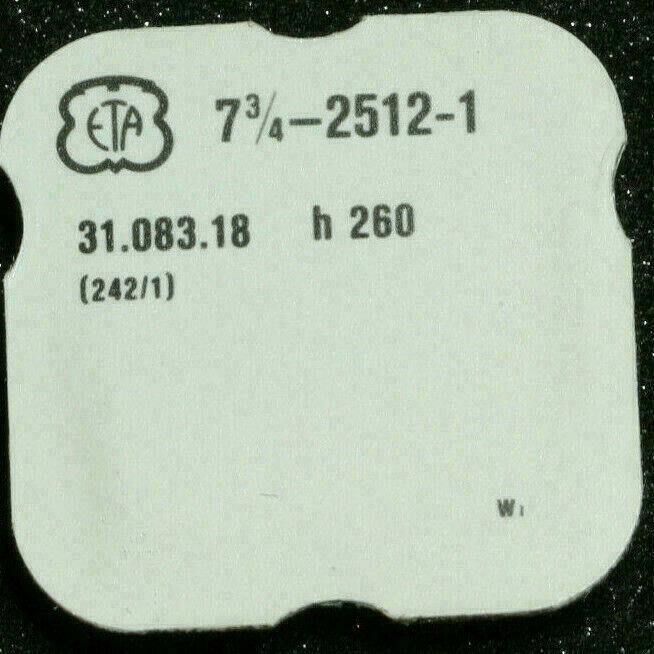 Cannon Pinion with Driving Wheel for ETA 2512-1 – Part 242/1, H260 – image 2