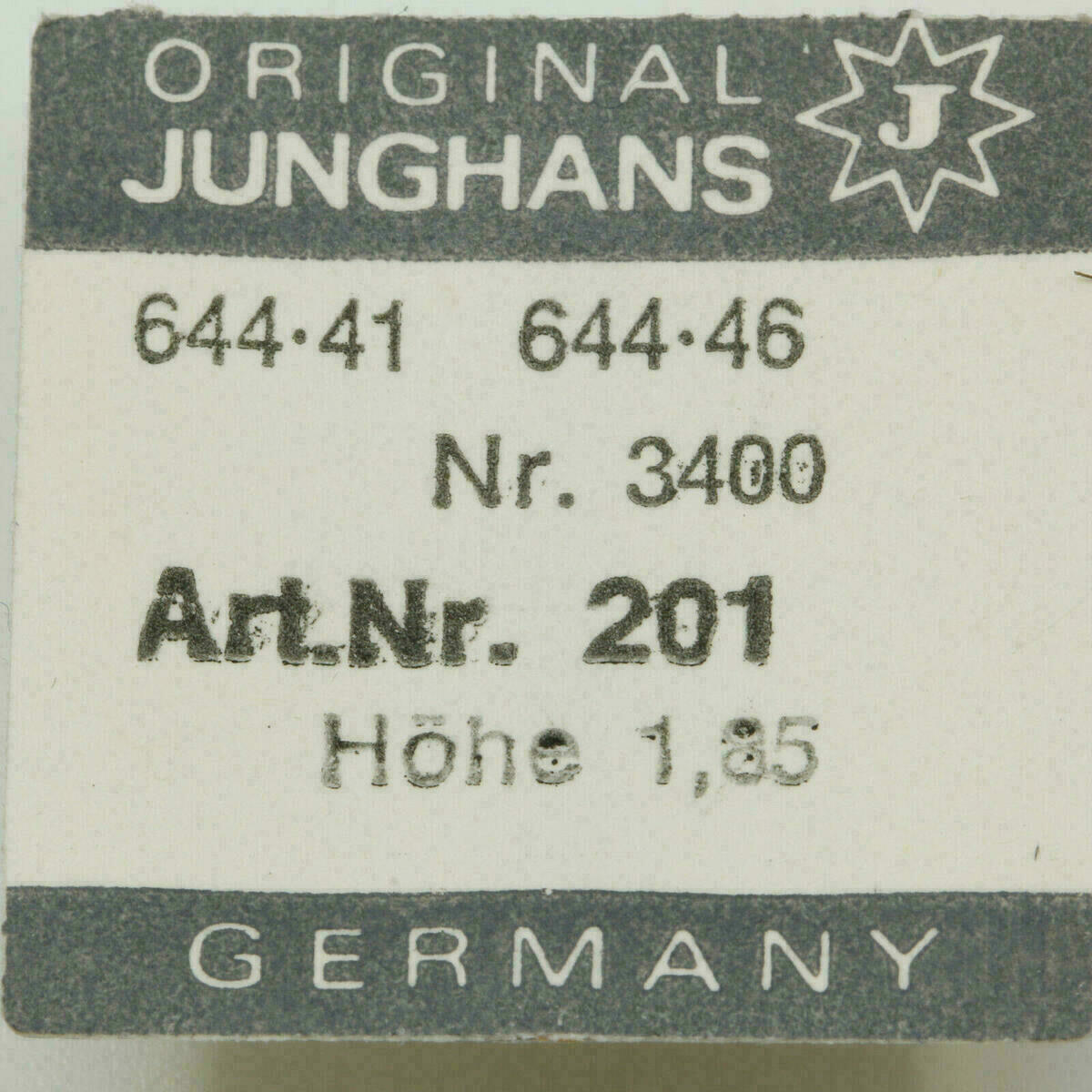 JUNGHANS 644.41 644.46 PART 201, Nr. 3400 Höhe 1,85 – Bild 2