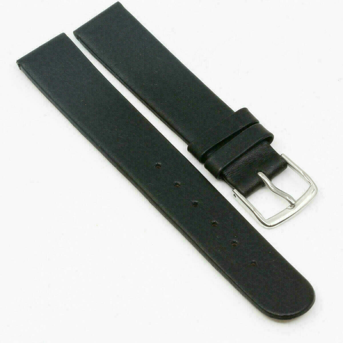Uhrenarmband Leder Armband 14 -16mm echt Leder ohne Naht Uhrband #Silber â Bild 4
