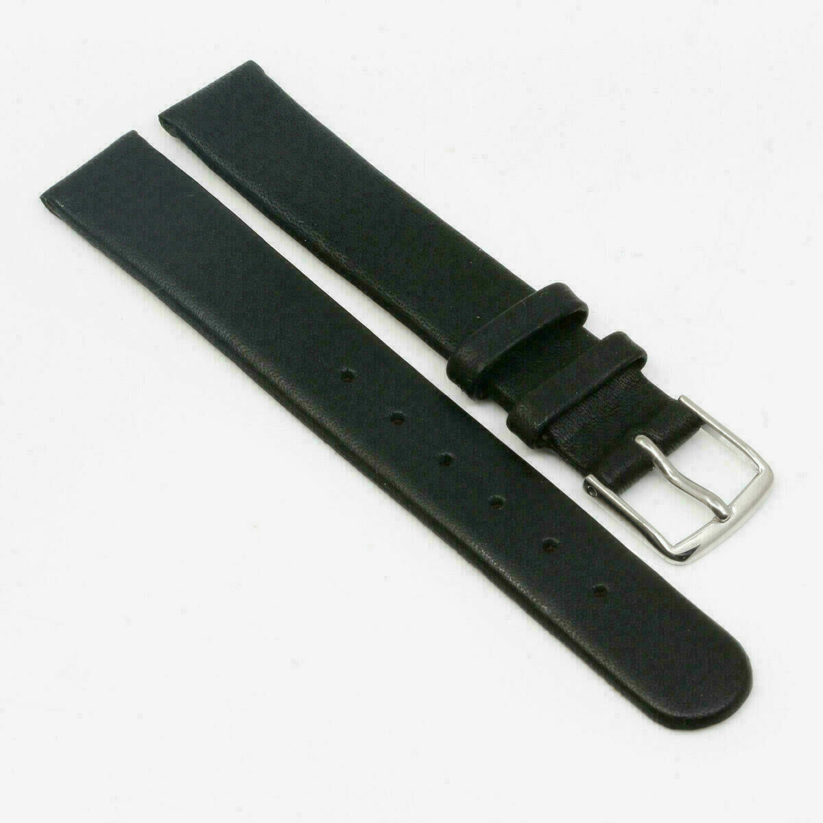 Uhrenarmband Leder Armband 14 -16mm echt Leder ohne Naht Uhrband #Silber â Bild 6