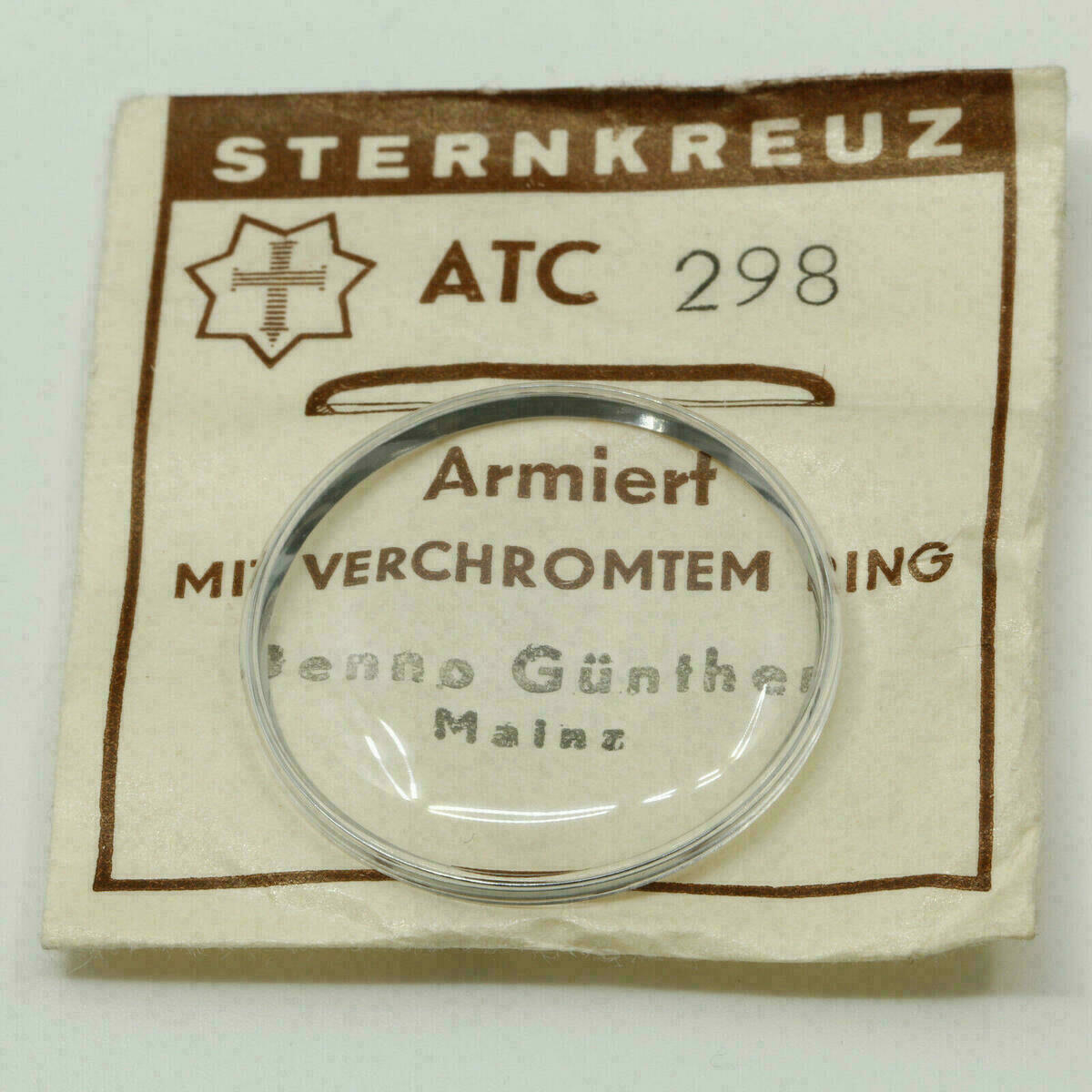 Cristal Sternkreuz ATC abombado armado con aro cromado relojes de pulsera – imagen 3