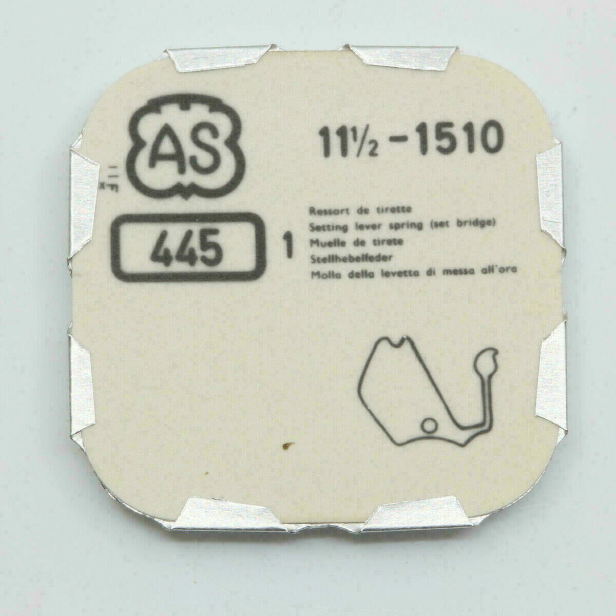 AS 1510 PART 445, Stellhebelfeder, setting lever spring - NOS -