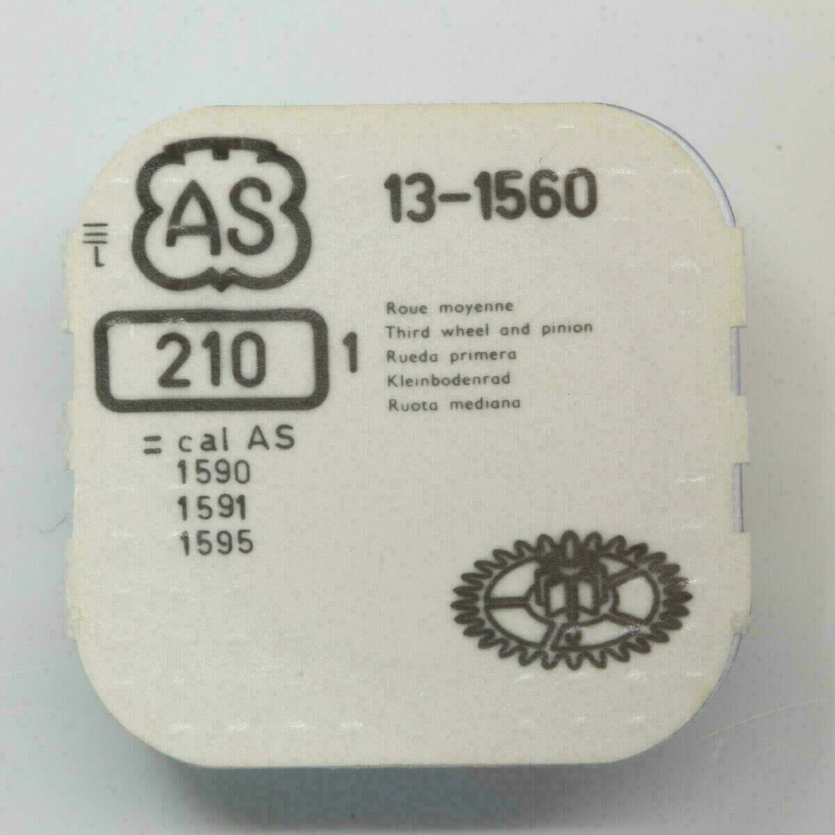 AS 1560 PART 210, Kleinbodenrad, Third wheel & pinion AS 1590, AS 1591, AS 1595