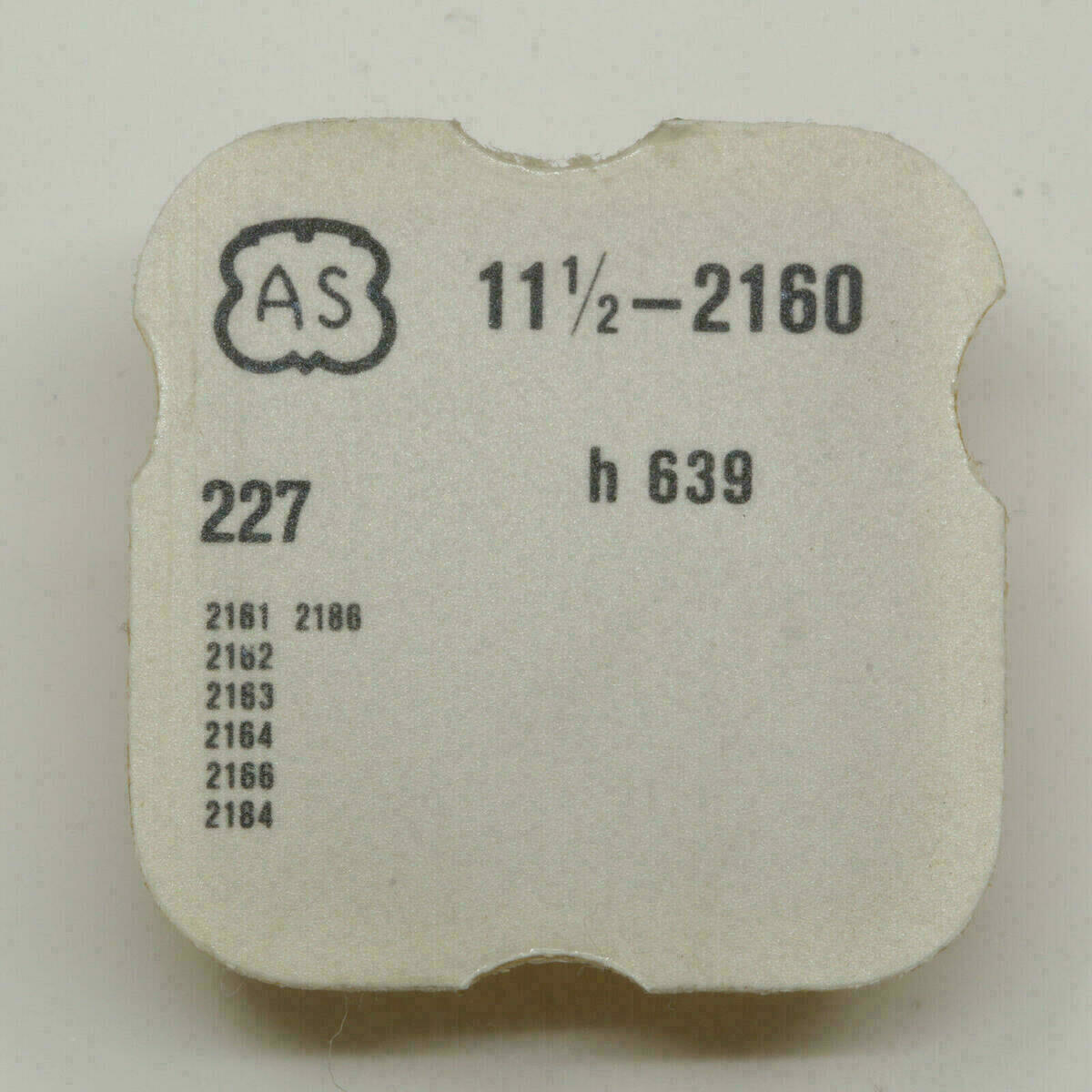 AS 2160 Part 227, ruota dei secondi al centro h 639 NOS
