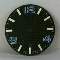 Carbon-Zifferblatt für ETA 2824-2 Automatikwerk 34.8 mm blau
