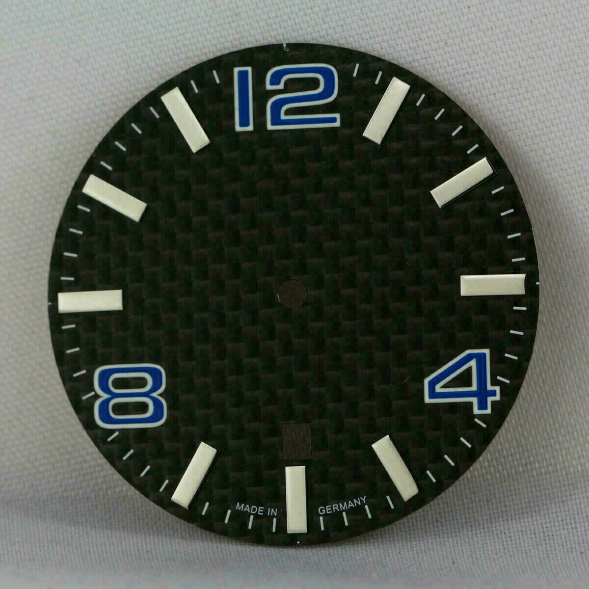 Quadrante in carbonio per movimento automatico ETA 2824-2 34.8 mm blu