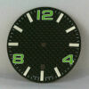 Carbon-Zifferblatt ETA 2824-2 grĂŒn 34,8 mm, C1 Lume