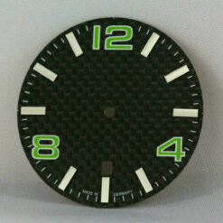 Carbon-Zifferblatt für ETA 2824-2 Automatikwerk 34.8 mm grün