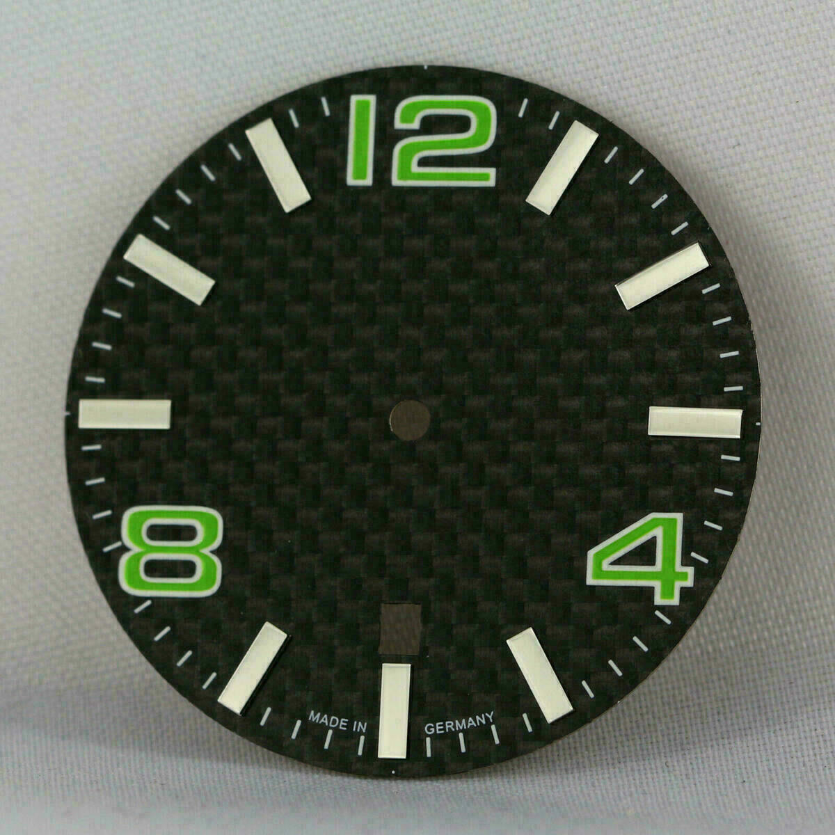 Quadrante in carbonio per movimento automatico ETA 2824-2 34.8 mm verde