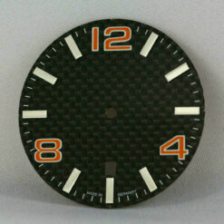 Carbon-Zifferblatt für ETA 2824-2 Automatikwerk 34.8 mm orange