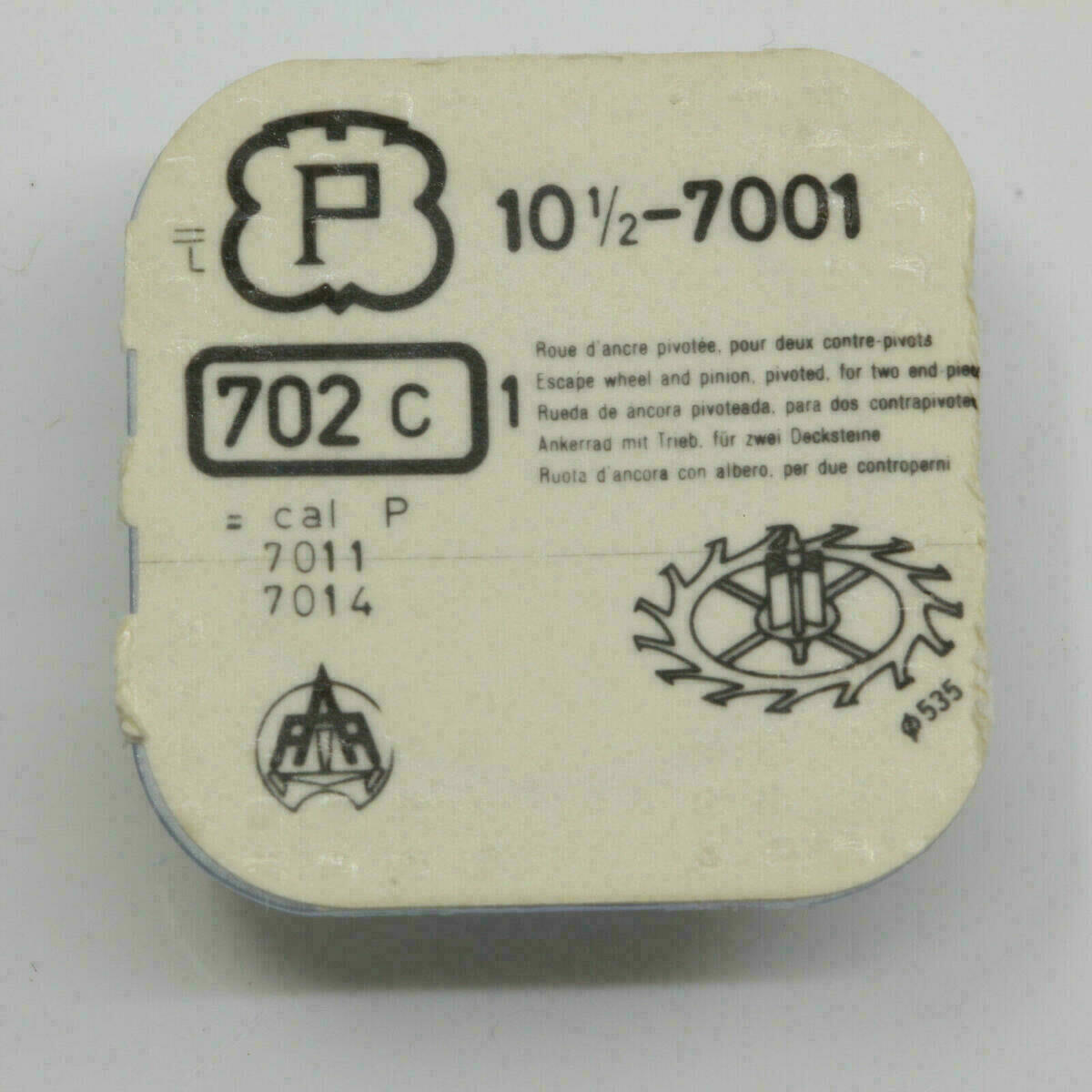 ETA PESEUX 7001 PART 702 C, Ankerrad, Escape Wheel, Roue d`ancre 7011 7014 NOS