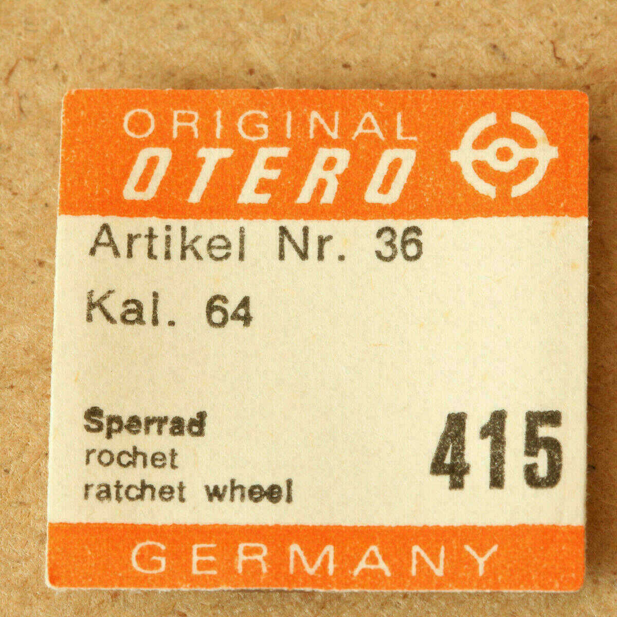 OTERO 64 PART 415 Sperrad, Ratchet Whell, Rochet, EPPLE / OTTO - NOS -