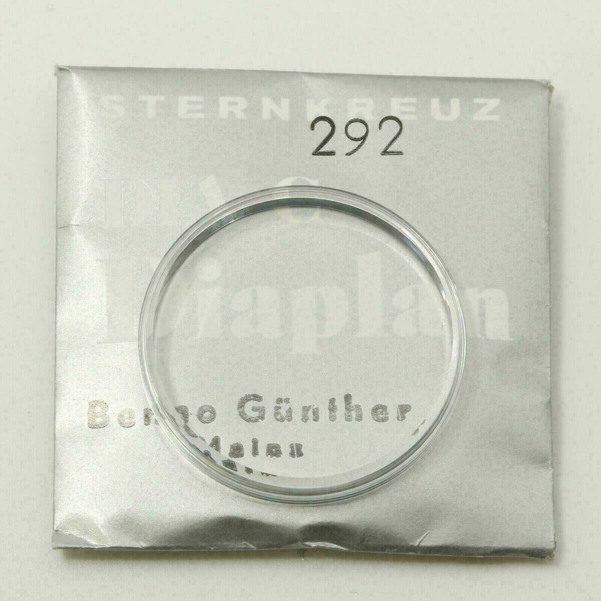Vetro per orologio Sternkreuz DIA C, DIAPLAN con anello cromato, orologio da polso