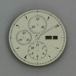 Cadran Valjoux 7750 gris argenté + jeu d’aiguilles pour mouvement ETA, 34,8 mm – neuf – image 2