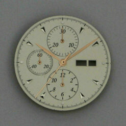 Cadran Valjoux 7750 gris argenté + jeu d’aiguilles pour mouvement ETA, 34,8 mm – neuf – image 3