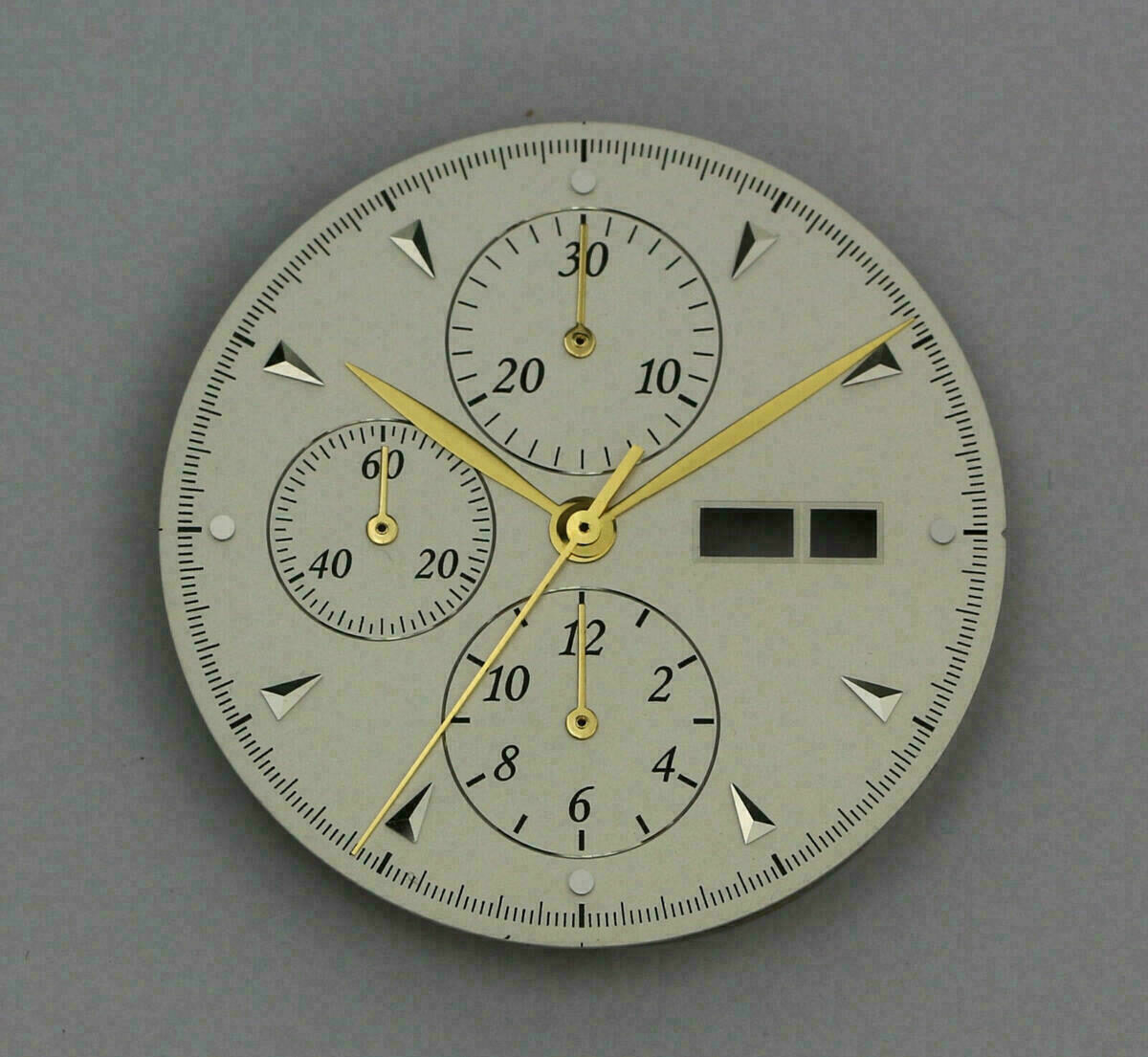 Cadran Valjoux 7750 gris argenté + jeu d’aiguilles pour mouvement ETA, 34,8 mm – neuf – image 4