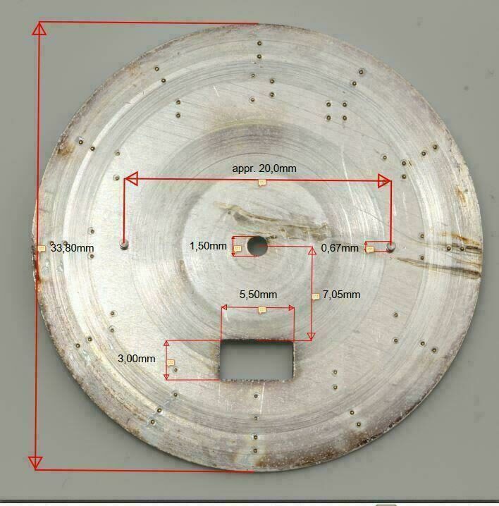 Dial for Quartz Movements Ø 33,80mm Cadran Esfera Silver markers – image 4
