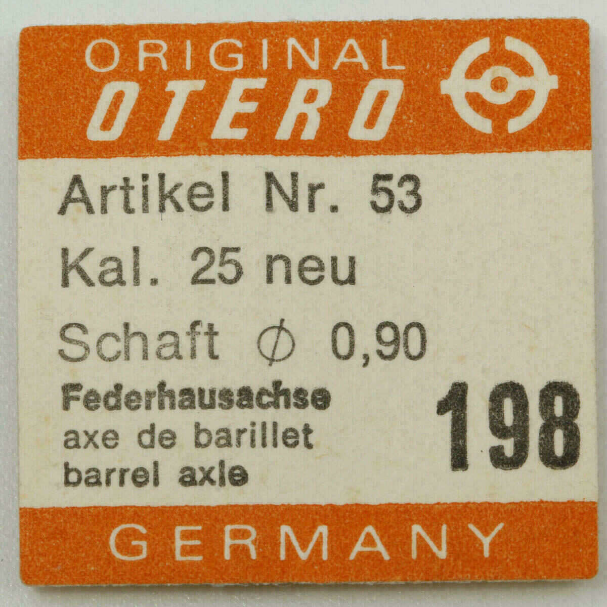 OTERO 25 alt PART 198 Federhausachse, Achse de barillet barrel axle OTERO 25 neu – Bild 4