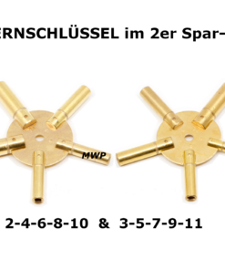 Sternschlüssel Uhrenschlüssel Aufziehschlüssel 2er SET  (3-5-7-9-11 und 2-4-6-8-10)