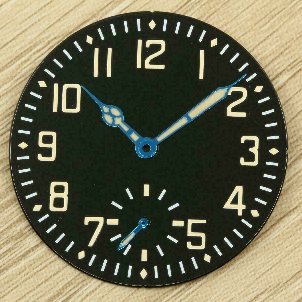 ETA 6497 6498 hands set 12,5/17/5mm for Pilot Watches, Superluminova, IP blue, Uhrenzeiger – Bild 3