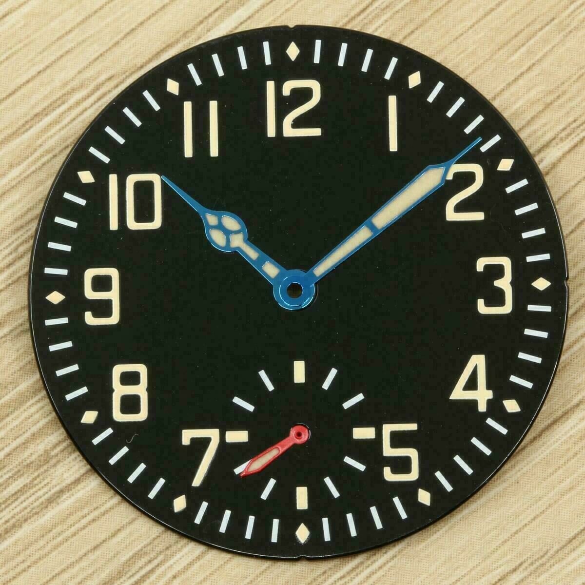 ETA 6497 6498 hands set 12,5/17/5mm for Pilot Watches, Superluminova, IP blue, Uhrenzeiger – Bild 4