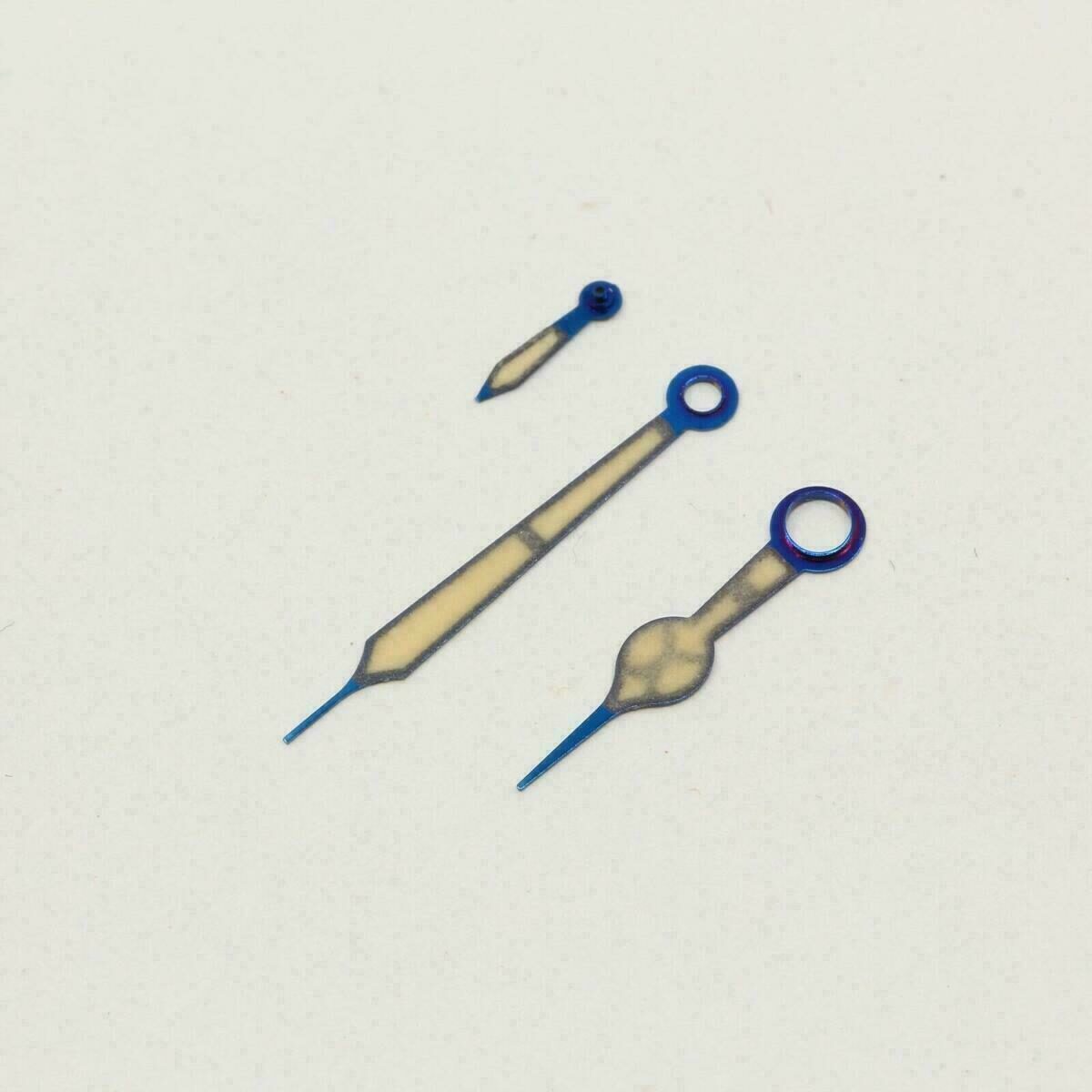 ETA 6497 6498 hands set 12,5/17/5mm for Pilot Watches, Superluminova, IP blue, Uhrenzeiger – Bild 6