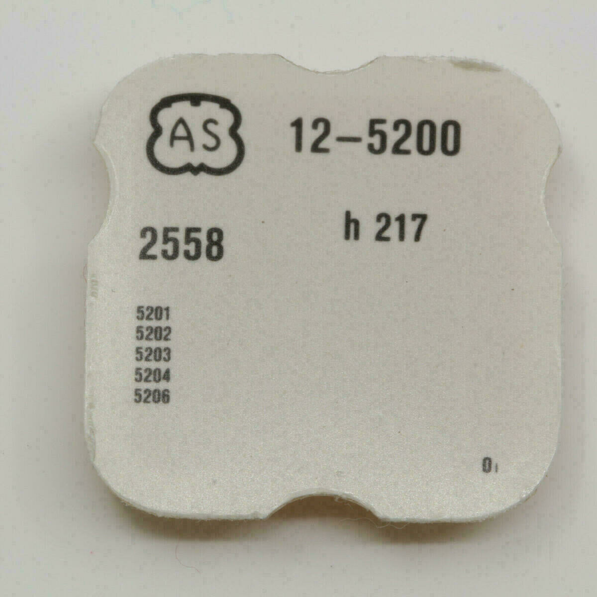 Double-Toothing Hour Wheel AS 5200 – Part 2558, for AS 5201, 5202, 5203, 5204, 5206