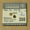 Junghans 673.70 Part 260 roue de minuterie – NOS