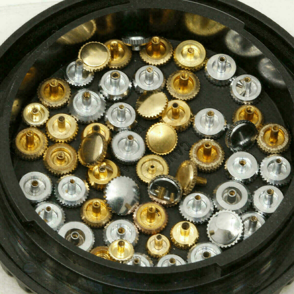 Konvolut Aufzugskronen KRONEN für alte Uhren / NOS watch crowns ca 60 Stück #2