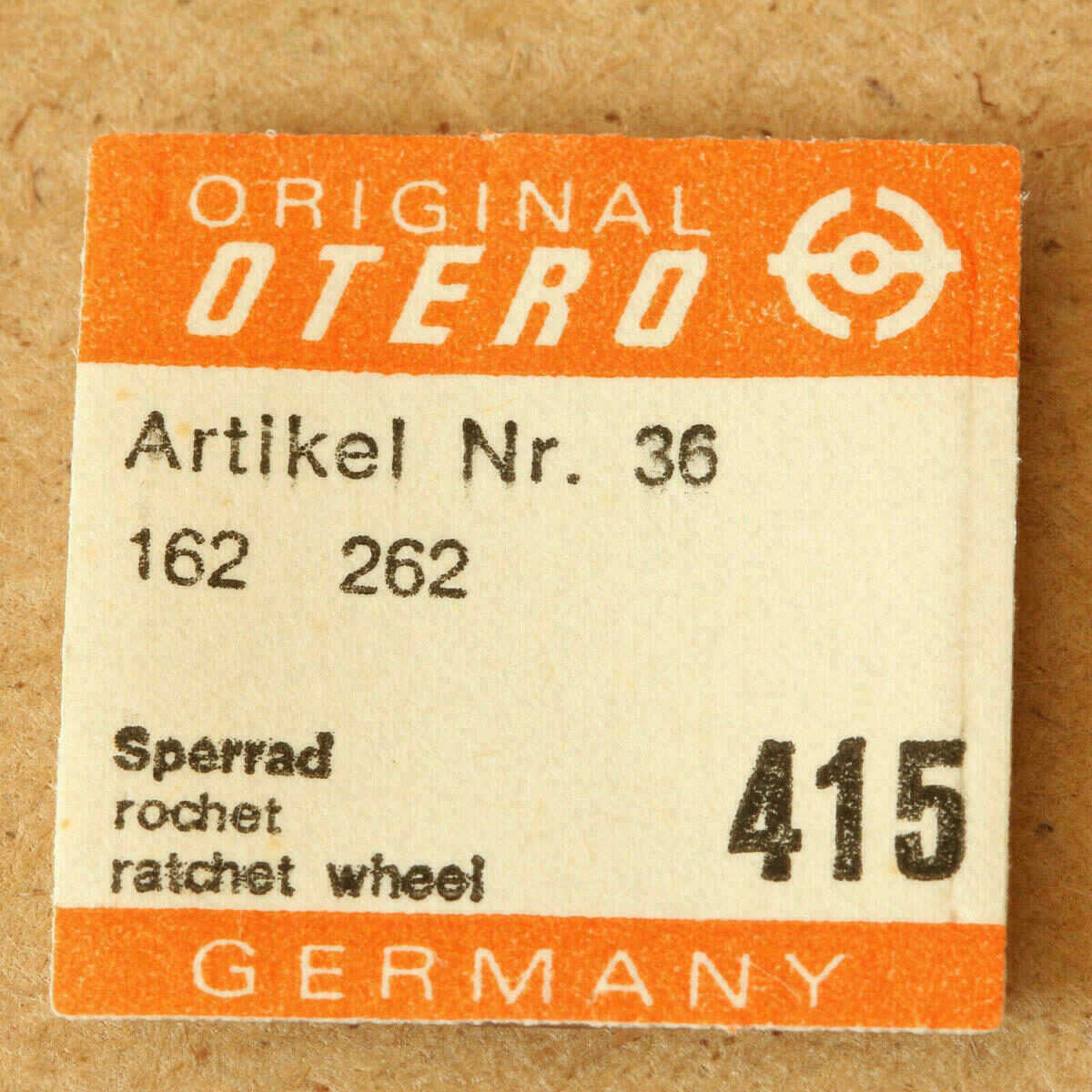 Ratchet Wheel Part 415 for OTERO 162, 262, 362, EPPLE / OTTO