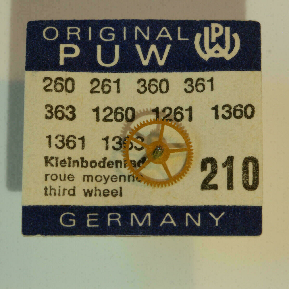 Roue de moyenne PUW 260 – Part 210 – pour PUW 261, 360, 361, 363, 1260 – NOS