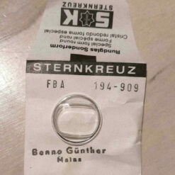 Uhrenglas Sternkreuz Sonderform FBA Ballenform mit Ring für Armbanduhren