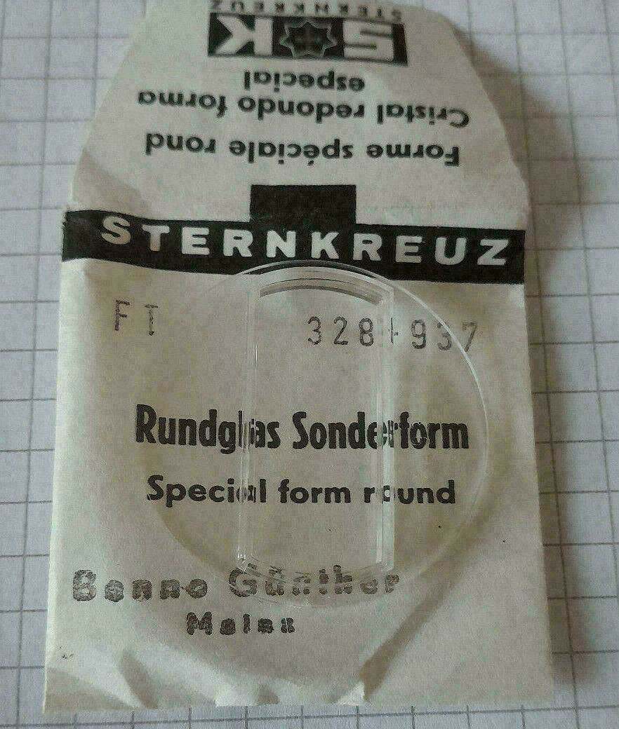 Uhrenglas Sternkreuz Sonderform FT Tonnenform ohne Ring für Armbanduhren