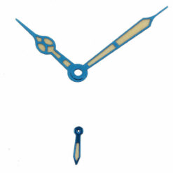 ETA 6497 6498 hands set 12,5/17/5mm for Pilot Watches, Superluminova, IP blue, Uhrenzeiger