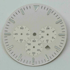 Cadran blanc MIYOTA OS20 / OS25 pour chronographe, Ø 33,50 mm, brillant